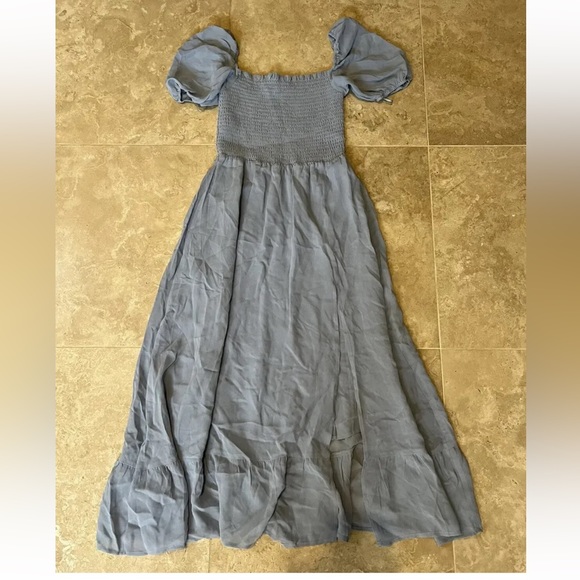 REFORMATION Women’s Meadow Midi Dress Mineral Blue Size Small $278 NEW - Picture 3 of 9